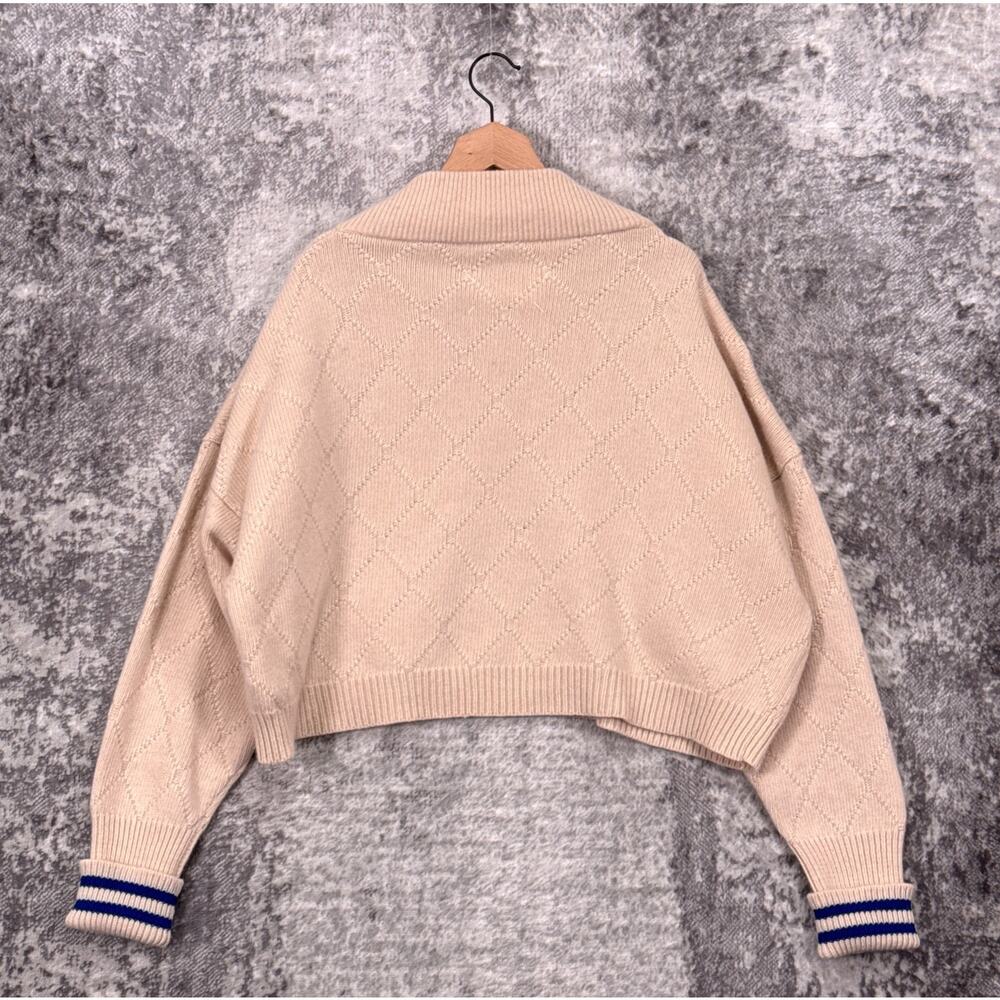 Maison Margiela Sweater 38 US 6 Womens Wool Knit Cropped Oversized Varsity - Picture 3 of 10